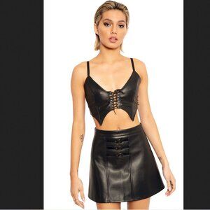 NWT Blackmilk Buckle Me Up Mini Skirt